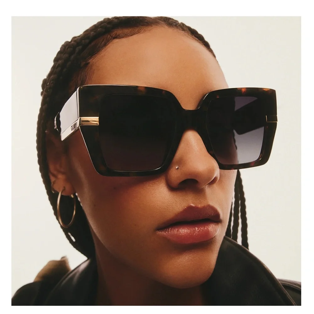 NEW IN BOX!! Quay Notorious Sunglasses in Tortoise - Picture 2 of 16